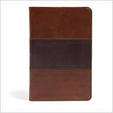 CSB Large Print Personal Size Reference Bible - Saddle Brown LeatherTouch